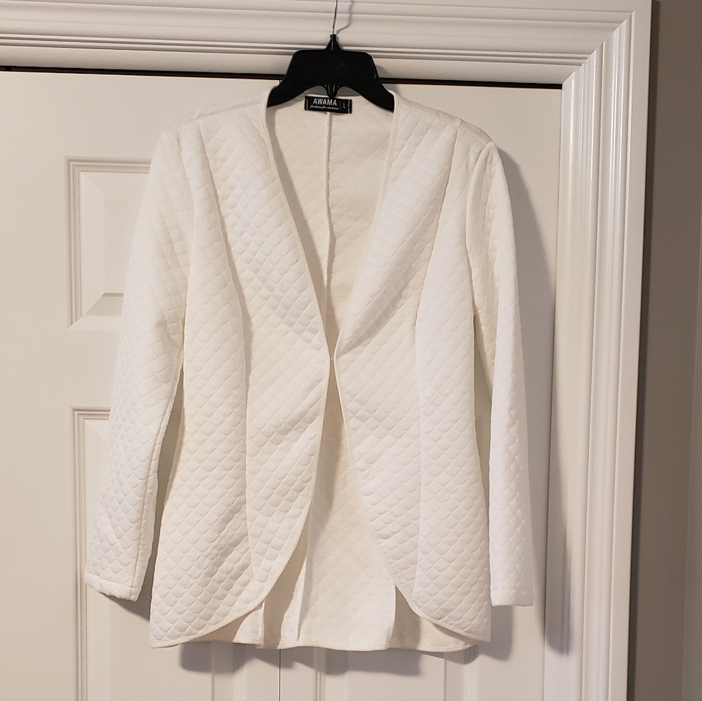 Cream quilted blazer - Picture 2 of 6